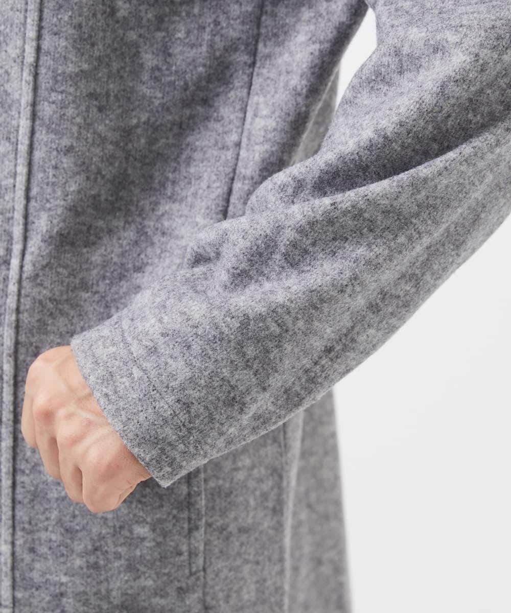 MKCCC32150 MK MICHEL KLEIN HOMME(MKミッシェルクランオム) 【残りわずか！/在庫限り/男女兼用】フードコーディガン / ブラッシュドメルトンジャージ グレー