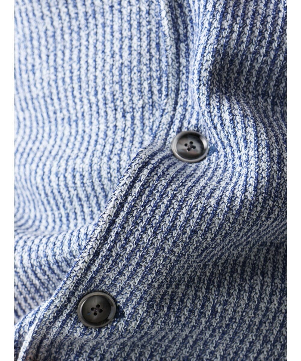MKCDC24135 MK MICHEL KLEIN HOMME(MKミッシェルクランオム) 【イージーケア】ラッセルスタンドカーディガン ブルー