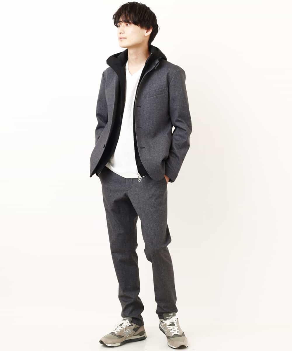 MKCDP56180 MK MICHEL KLEIN HOMME(MKミッシェルクランオム) コンバーチブルジャケット ダークグレー