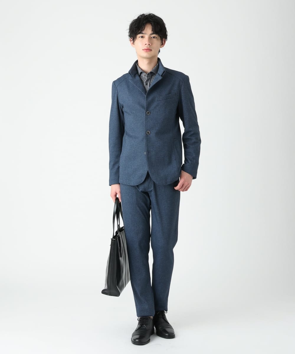MKCDS56220 MK MICHEL KLEIN HOMME(MKミッシェルクランオム) 【Ｓサイズのみラスト２！】TECコンバーチブルジャケット ブルー(55)
