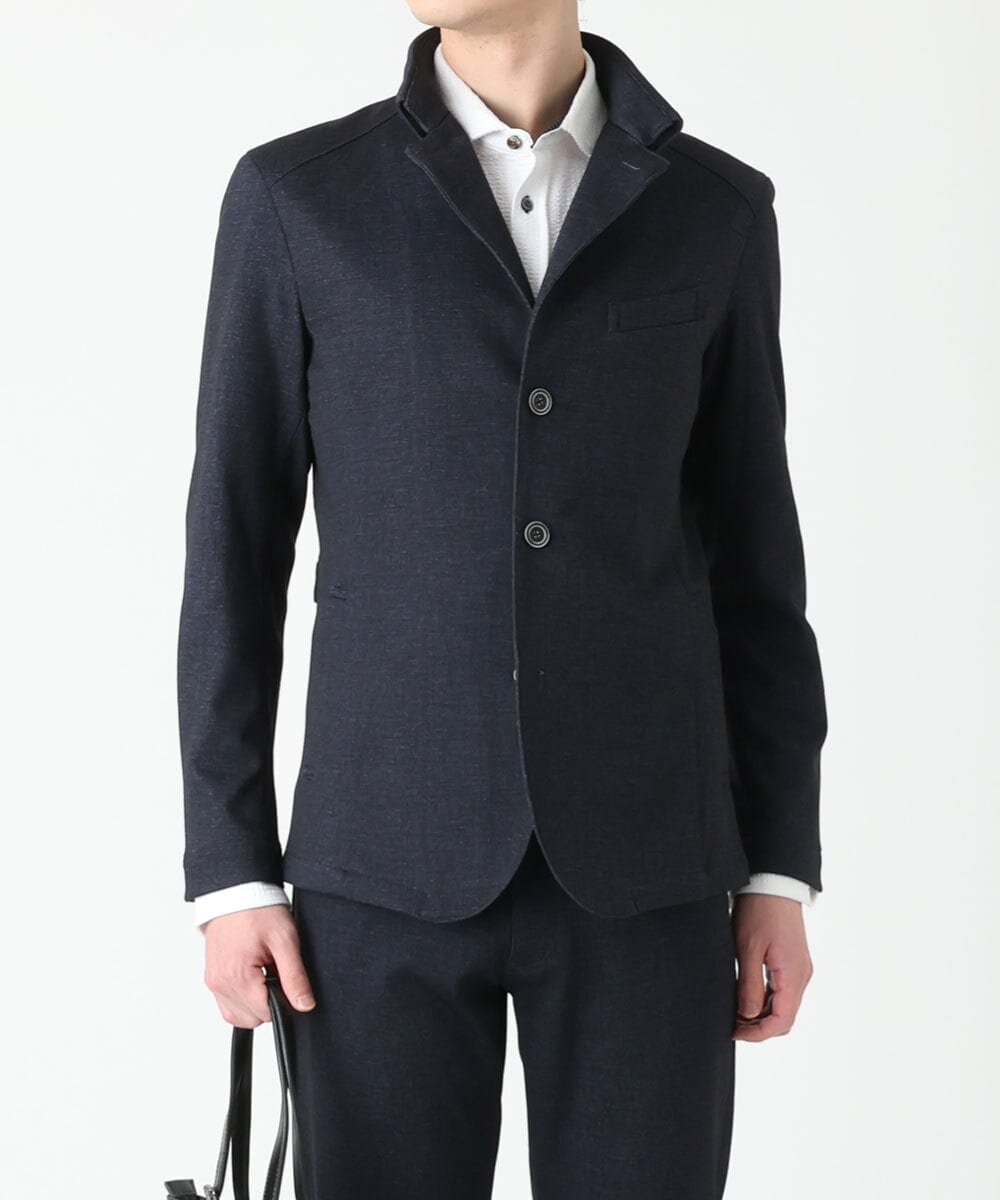 MKCDS56220 MK MICHEL KLEIN HOMME(MKミッシェルクランオム) 【Ｓサイズのみラスト２！】TECコンバーチブルジャケット ネイビー(57)