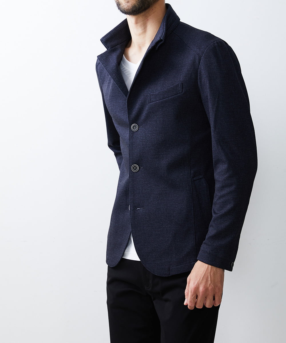 MKCDS56220 MK MICHEL KLEIN HOMME(MKミッシェルクランオム) 【Ｓサイズのみラスト２！】TECコンバーチブルジャケット ネイビー(57)