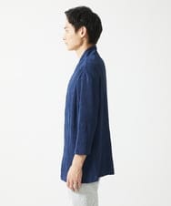 MKCGC03080 MK MICHEL KLEIN HOMME(MKミッシェルクランオム) 【在庫限り！/洗える/７分袖】 シフォンヨウリュウカーディガン ブルー