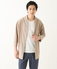 MKCGC03080 MK MICHEL KLEIN HOMME(MKミッシェルクランオム) 【在庫限り！/洗える/７分袖】 シフォンヨウリュウカーディガン アイボリー