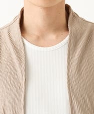 MKCGC03080 MK MICHEL KLEIN HOMME(MKミッシェルクランオム) 【在庫限り！/洗える/７分袖】 シフォンヨウリュウカーディガン アイボリー