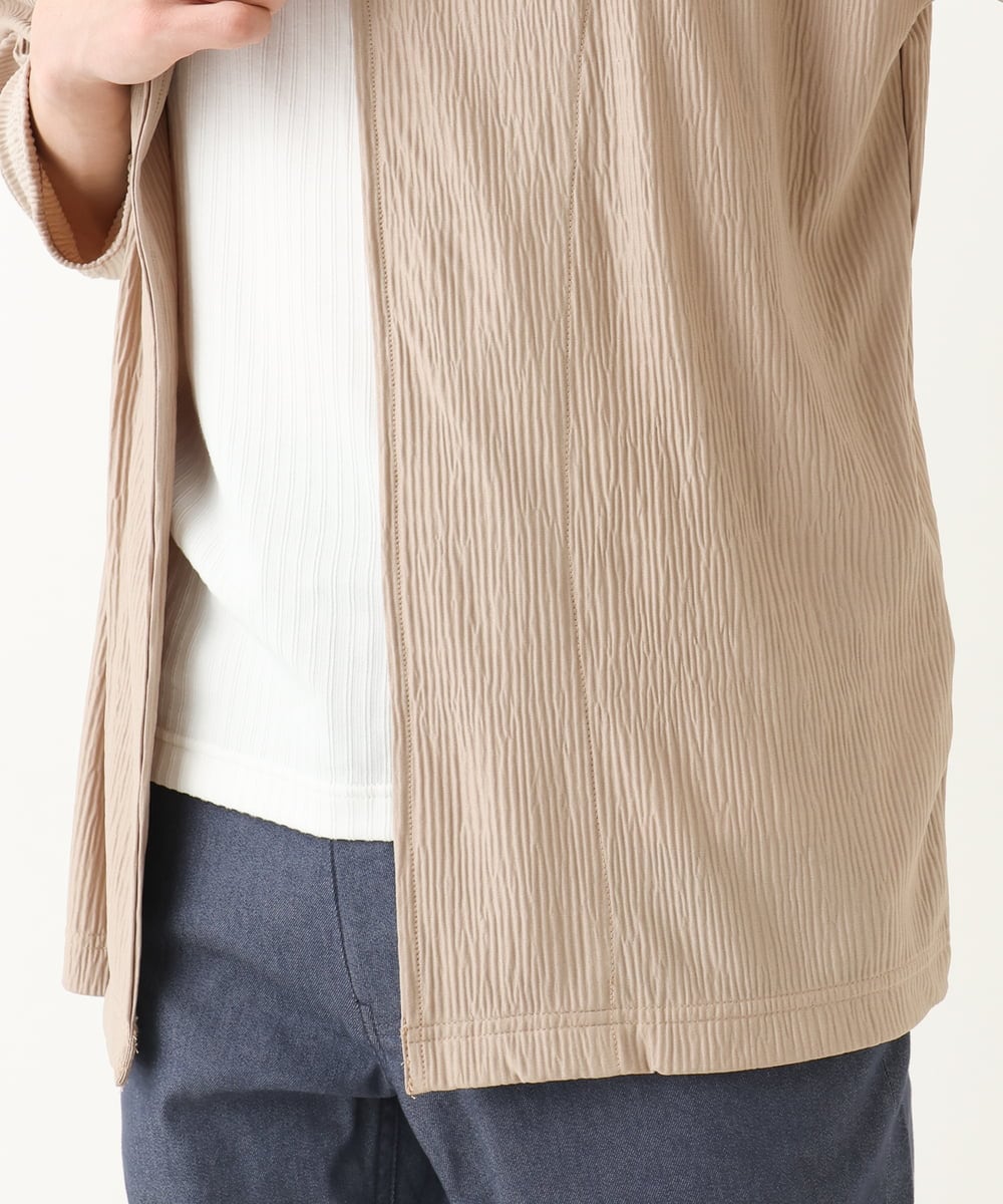 MKCGC03080 MK MICHEL KLEIN HOMME(MKミッシェルクランオム) 【在庫限り！/洗える/７分袖】 シフォンヨウリュウカーディガン アイボリー