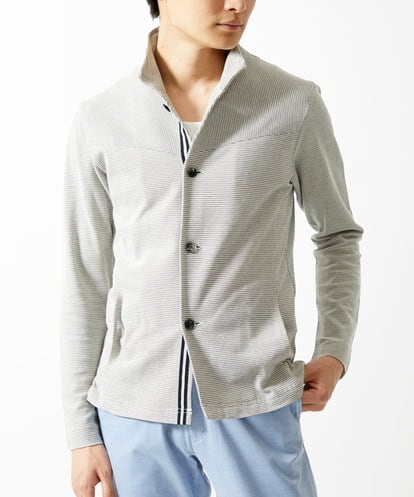 MKCGC22130 MK MICHEL KLEIN HOMME 【洗える】スタンドカーディガンジャケット