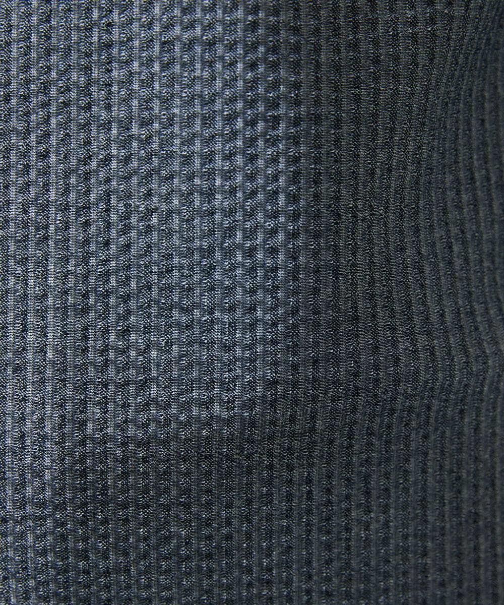 MKCGC32130 MK MICHEL KLEIN HOMME(MKミッシェルクランオム) 【残りわずか/ゆったりサイズ／洗える】サッカーストライプフードカーディガン ブルー