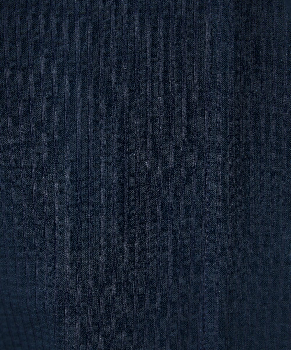 MKCGC32130 MK MICHEL KLEIN HOMME(MKミッシェルクランオム) 【残りわずか/ゆったりサイズ／洗える】サッカーストライプフードカーディガン ネイビー