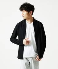 MKCJC31090 MK MICHEL KLEIN HOMME(MKミッシェルクランオム) 【長袖/軽羽織り】スイングメッシュカーディガン ブラック