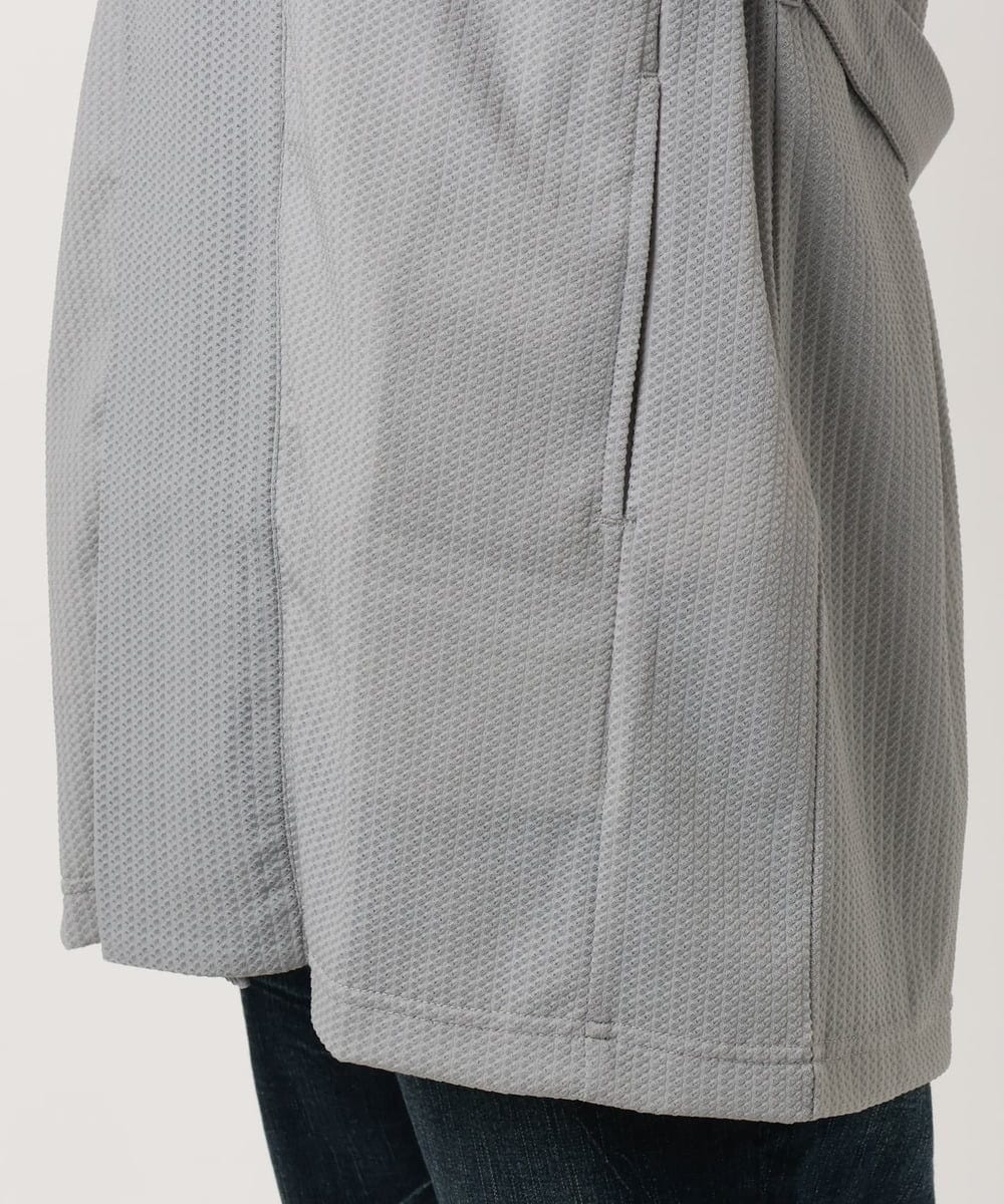 MKCJC32130 MK MICHEL KLEIN HOMME(MKミッシェルクランオム) 【接触冷感】スイングメッシュカーディガン ライトグレー