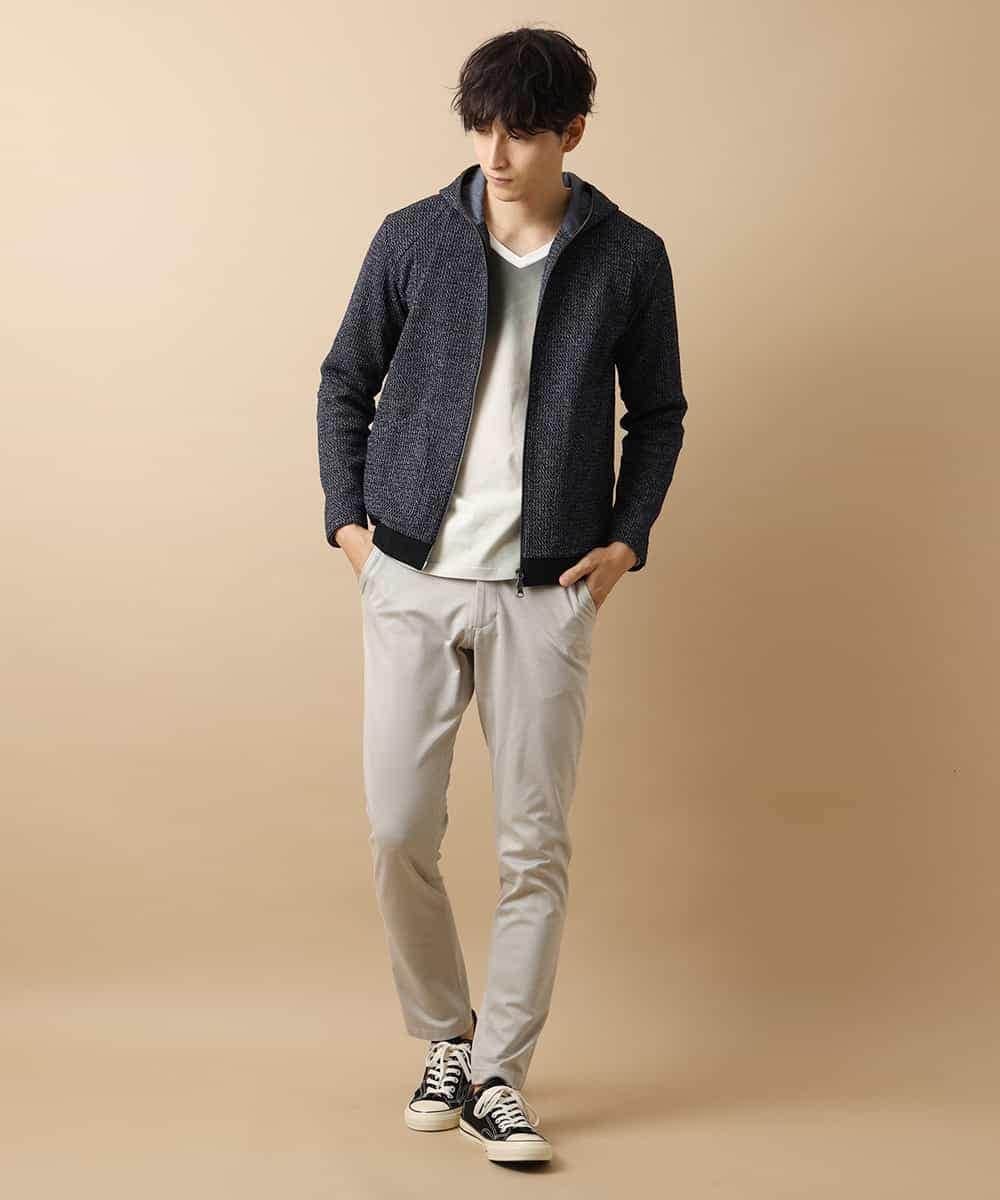 MKCJL06100 MK MICHEL KLEIN HOMME(MKミッシェルクランオム) パーカー／メッシュメランジラッセル ネイビー