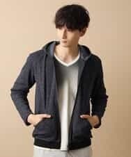 MKCJL06100 MK MICHEL KLEIN HOMME(MKミッシェルクランオム) パーカー／メッシュメランジラッセル ネイビー