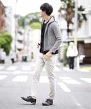 MKCJL06100 MK MICHEL KLEIN HOMME(MKミッシェルクランオム) パーカー／メッシュメランジラッセル グレー