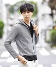 MKCJL06100 MK MICHEL KLEIN HOMME(MKミッシェルクランオム) パーカー／メッシュメランジラッセル グレー