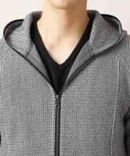 MKCJL06100 MK MICHEL KLEIN HOMME(MKミッシェルクランオム) パーカー／メッシュメランジラッセル グレー