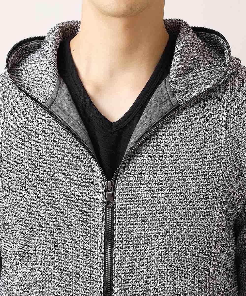 MKCJL06100 MK MICHEL KLEIN HOMME(MKミッシェルクランオム) パーカー／メッシュメランジラッセル グレー