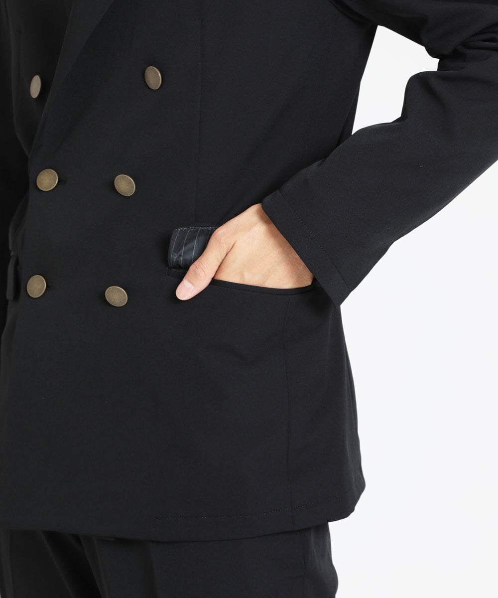 MKCJS78240 MK MICHEL KLEIN HOMME(MKミッシェルクランオム) 【色・サイズ残りわずか】ダブルデザインジャケット  ブラック(94)