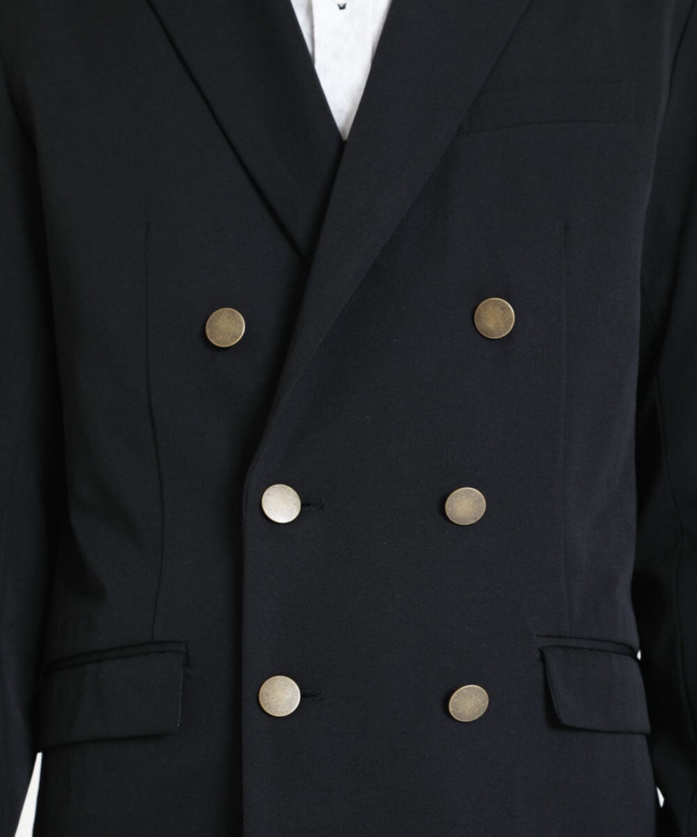 MKCJS78240 MK MICHEL KLEIN HOMME(MKミッシェルクランオム) 【色・サイズ残りわずか】ダブルデザインジャケット  ブラック(94)