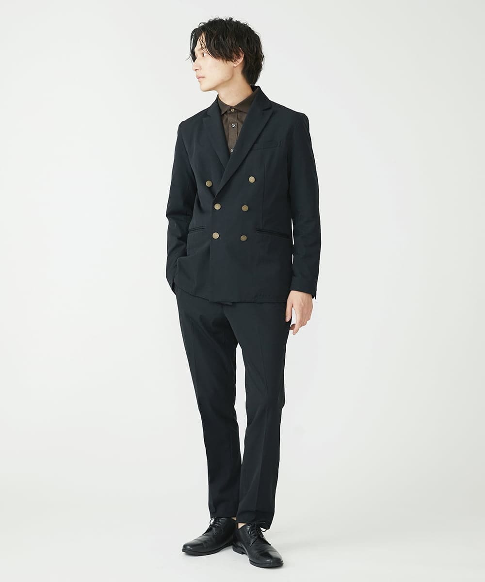 MKCJS78240 MK MICHEL KLEIN HOMME(MKミッシェルクランオム) 【色・サイズ残りわずか】ダブルデザインジャケット  ブラック(94)