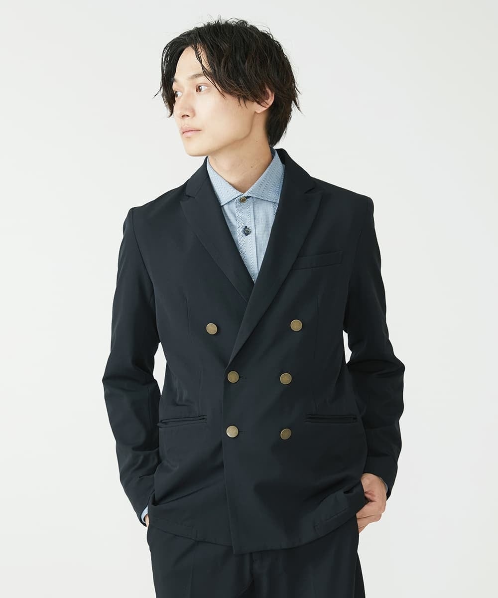 MKCJS78240 MK MICHEL KLEIN HOMME(MKミッシェルクランオム) 【色・サイズ残りわずか】ダブルデザインジャケット  ブラック(94)