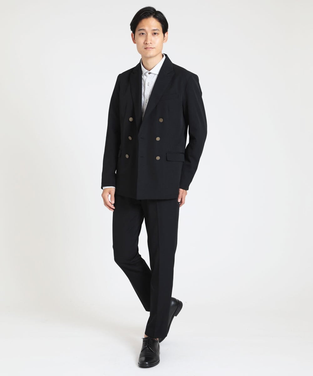 MKCJS78240 MK MICHEL KLEIN HOMME(MKミッシェルクランオム) 【色・サイズ残りわずか】ダブルデザインジャケット  ブラック(94)