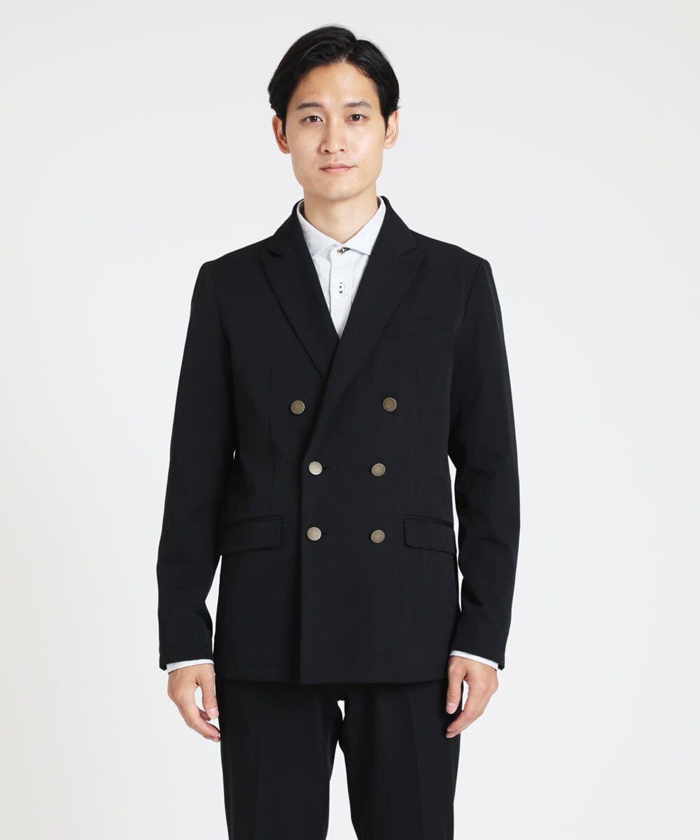 MKCJS78240 MK MICHEL KLEIN HOMME(MKミッシェルクランオム) 【色・サイズ残りわずか】ダブルデザインジャケット  ブラック(94)