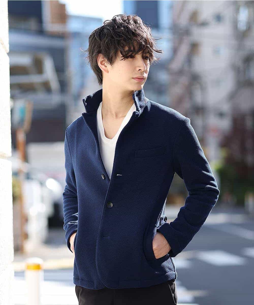 MKDAM55170 MK MICHEL KLEIN HOMME(MKミッシェルクランオム) ジャケット／ハチスバックキモウ ネイビー