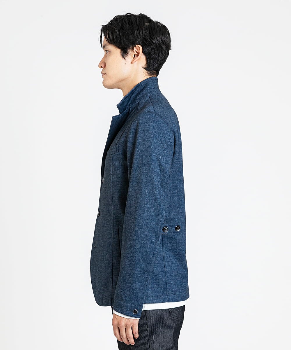 MKDDV56230 MK MICHEL KLEIN HOMME(MKミッシェルクランオム) 【LLのみ/残りわずか/ストレッチ】コンバーチブルジャケット / TEC EASY  ブルー(55)