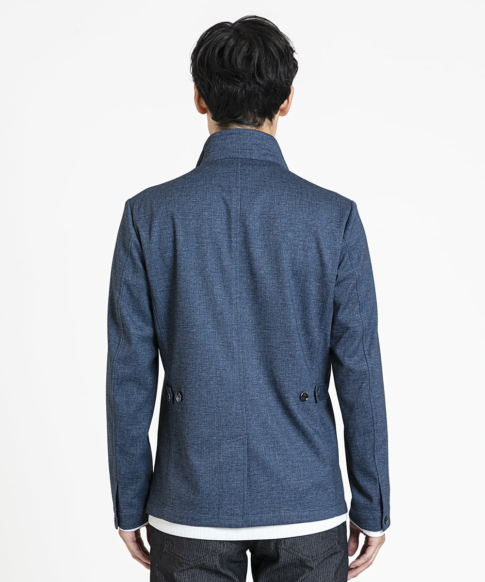 MKDDV56230 MK MICHEL KLEIN HOMME(MKミッシェルクランオム) 【LLのみ/残りわずか/ストレッチ】コンバーチブルジャケット / TEC EASY  ブルー(55)
