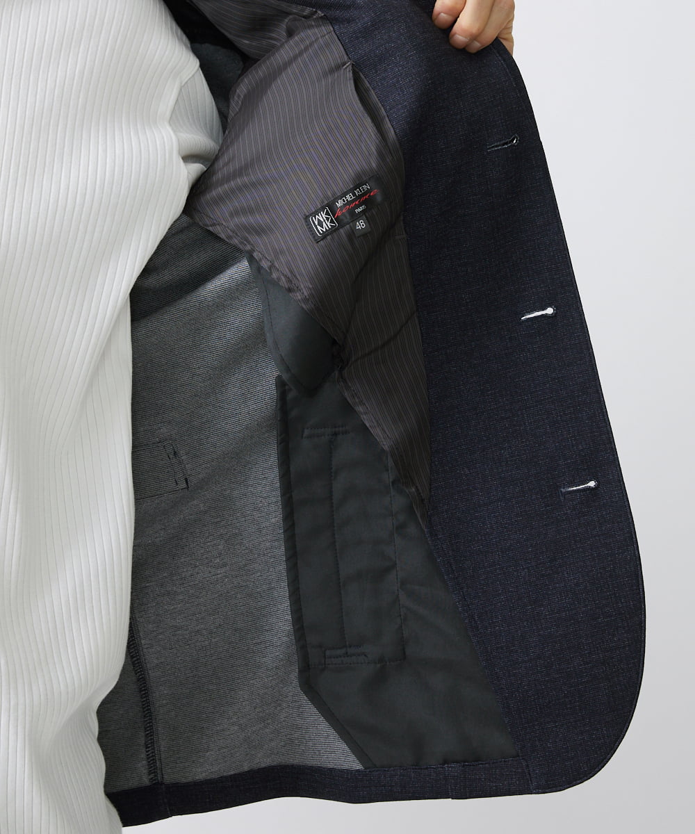 MKDDV56230 MK MICHEL KLEIN HOMME(MKミッシェルクランオム) 【LLのみ/残りわずか/ストレッチ】コンバーチブルジャケット / TEC EASY  ネイビー(57)