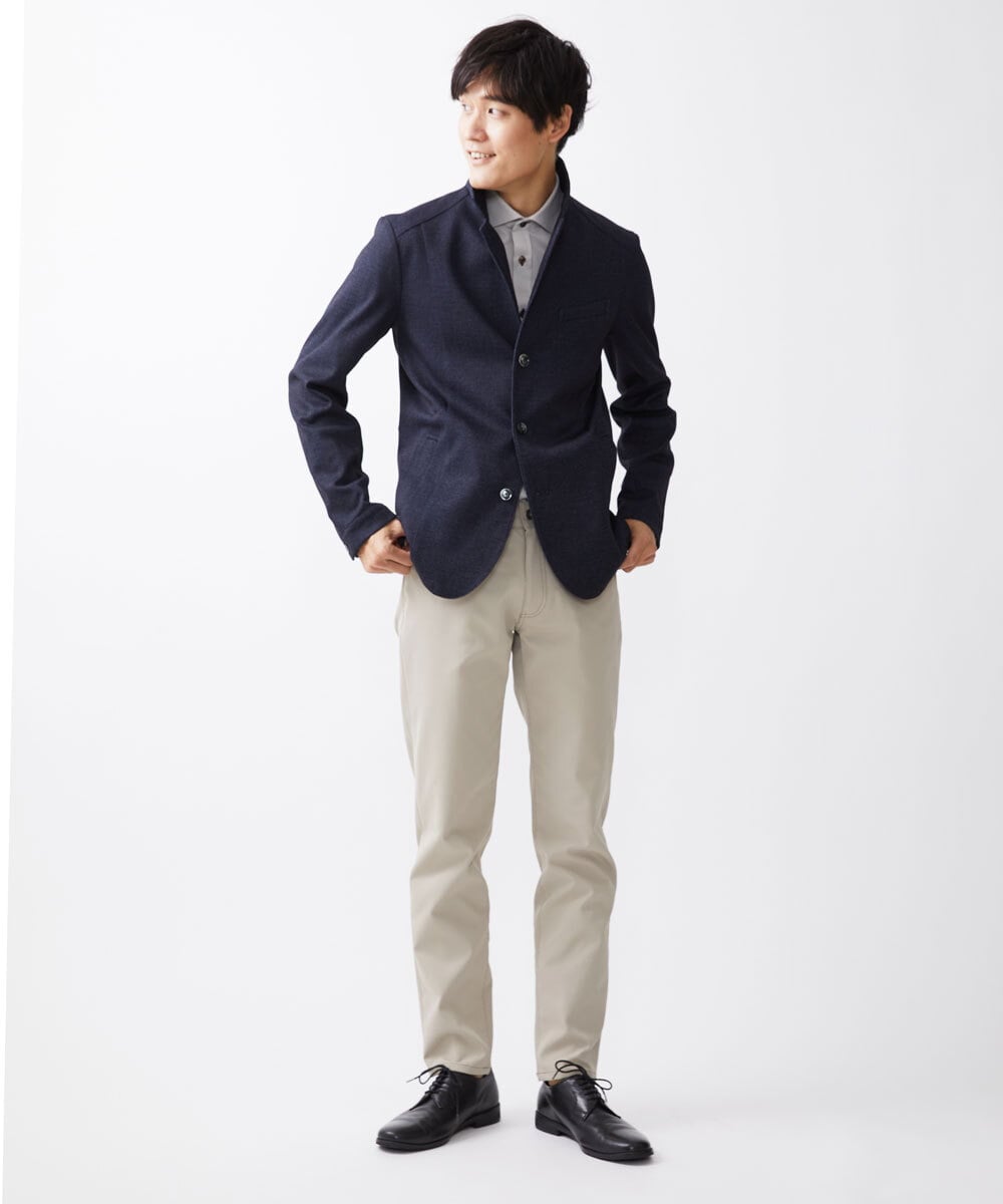 MKDDV56230 MK MICHEL KLEIN HOMME(MKミッシェルクランオム) 【LLのみ/残りわずか/ストレッチ】コンバーチブルジャケット / TEC EASY  ネイビー(57)