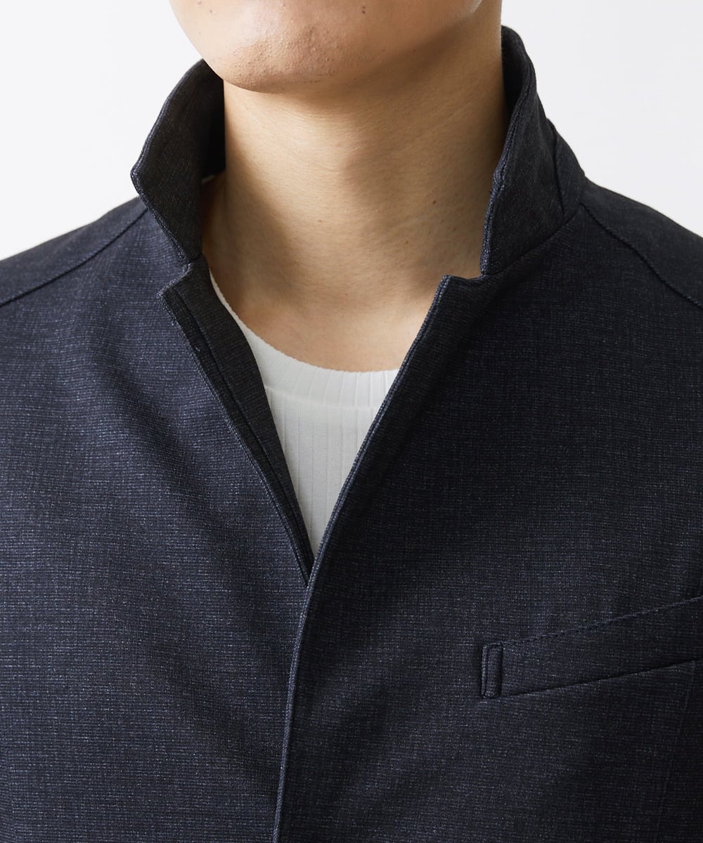 MKDDV56230 MK MICHEL KLEIN HOMME(MKミッシェルクランオム) 【LLのみ/残りわずか/ストレッチ】コンバーチブルジャケット / TEC EASY  ネイビー(57)