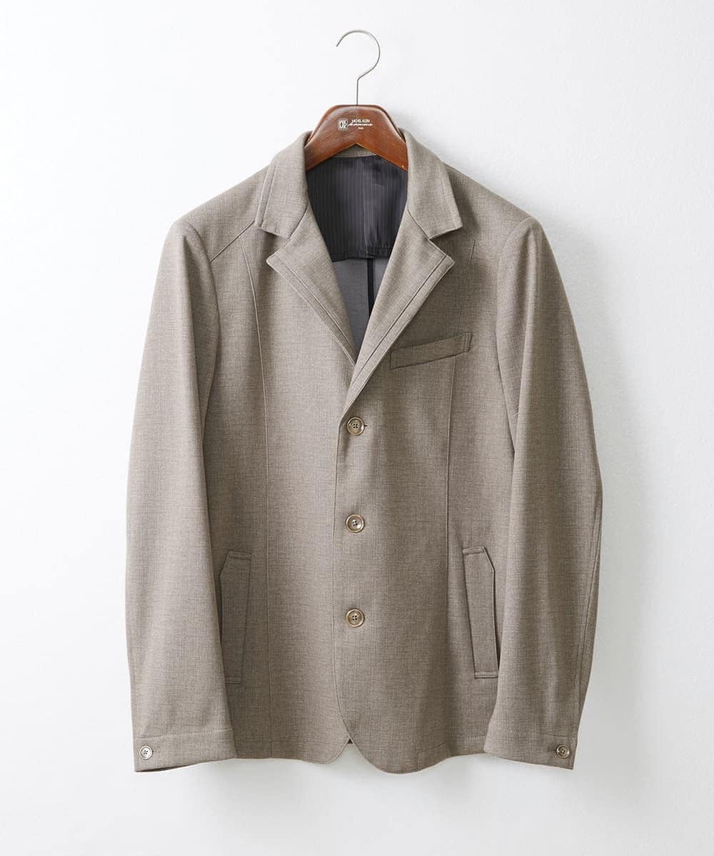 MKDDV56230 MK MICHEL KLEIN HOMME(MKミッシェルクランオム) 【LLのみ/残りわずか/ストレッチ】コンバーチブルジャケット / TEC EASY  ベージュ(83)