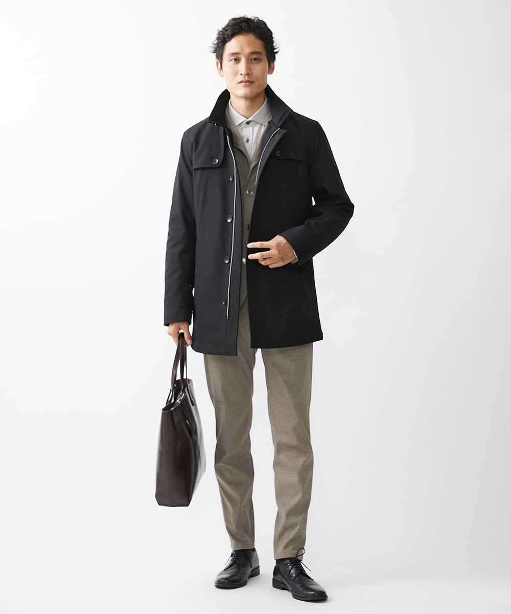 MKDDV56230 MK MICHEL KLEIN HOMME(MKミッシェルクランオム) 【LLのみ/残りわずか/ストレッチ】コンバーチブルジャケット / TEC EASY  ベージュ(83)