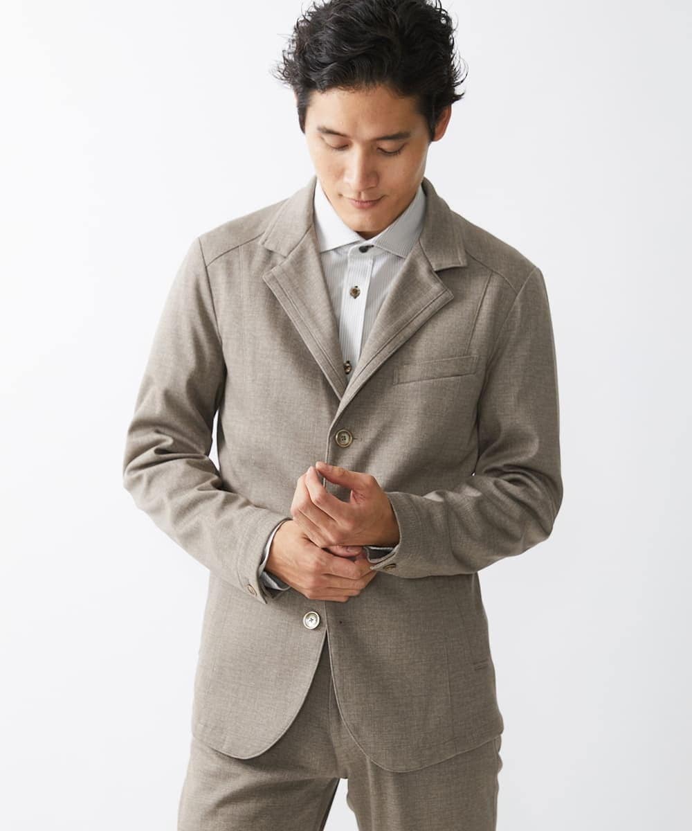MKDDV56230 MK MICHEL KLEIN HOMME(MKミッシェルクランオム) 【LLのみ/残りわずか/ストレッチ】コンバーチブルジャケット / TEC EASY  ベージュ(83)