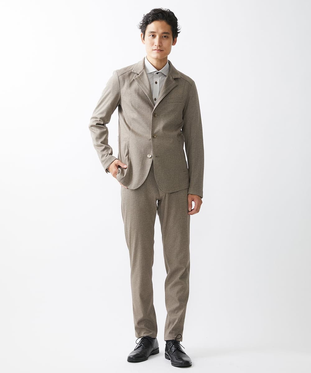 MKDDV56230 MK MICHEL KLEIN HOMME(MKミッシェルクランオム) 【LLのみ/残りわずか/ストレッチ】コンバーチブルジャケット / TEC EASY  ベージュ(83)