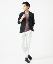 MKDGA51150 MK MICHEL KLEIN HOMME(MKミッシェルクランオム) 【セットアップ対応】七分袖ジャケット / ニュートラルストレッチ ブラック
