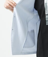 MKDGC32130 MK MICHEL KLEIN HOMME(MKミッシェルクランオム) 【洗える・７分袖】サッカージャージ ジャーディガン  ライトブルー