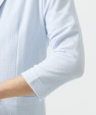 MKDGC32130 MK MICHEL KLEIN HOMME(MKミッシェルクランオム) 【洗える・７分袖】サッカージャージ ジャーディガン  ライトブルー