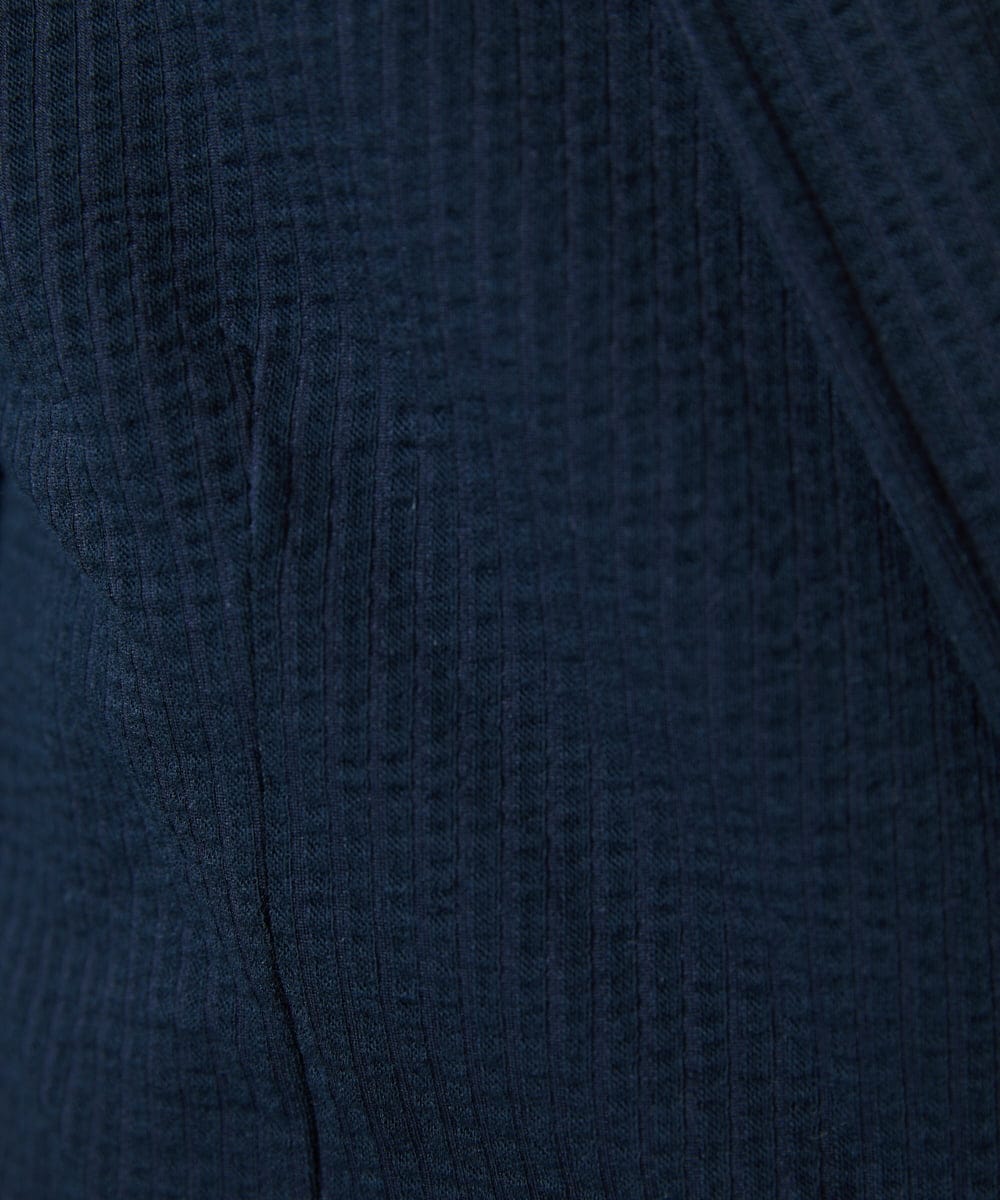 MKDGC32130 MK MICHEL KLEIN HOMME(MKミッシェルクランオム) 【洗える・７分袖】サッカージャージ ジャーディガン  ネイビー