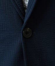 MKDGC32130 MK MICHEL KLEIN HOMME(MKミッシェルクランオム) 【洗える・７分袖】サッカージャージ ジャーディガン  ネイビー