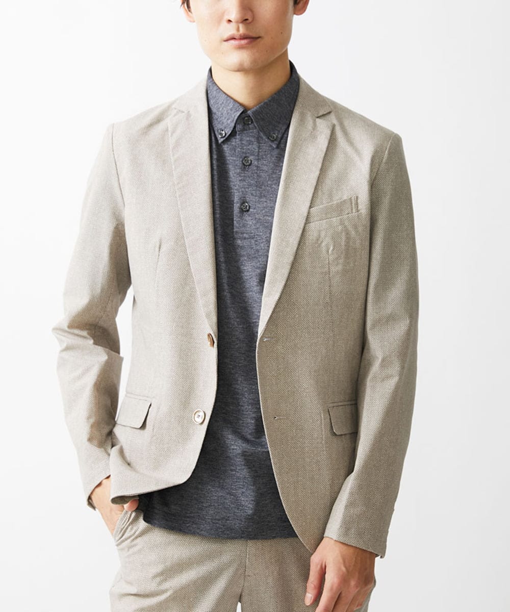 MKDGV65230 MK MICHEL KLEIN HOMME(MKミッシェルクランオム) 【残りわずか】クールドッツジャケット ベージュ