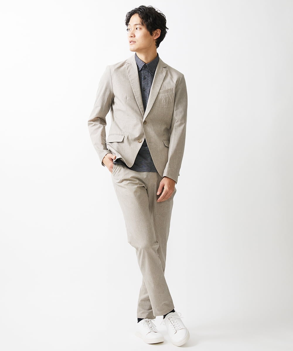 MKDGV65230 MK MICHEL KLEIN HOMME(MKミッシェルクランオム) 【残りわずか】クールドッツジャケット ベージュ