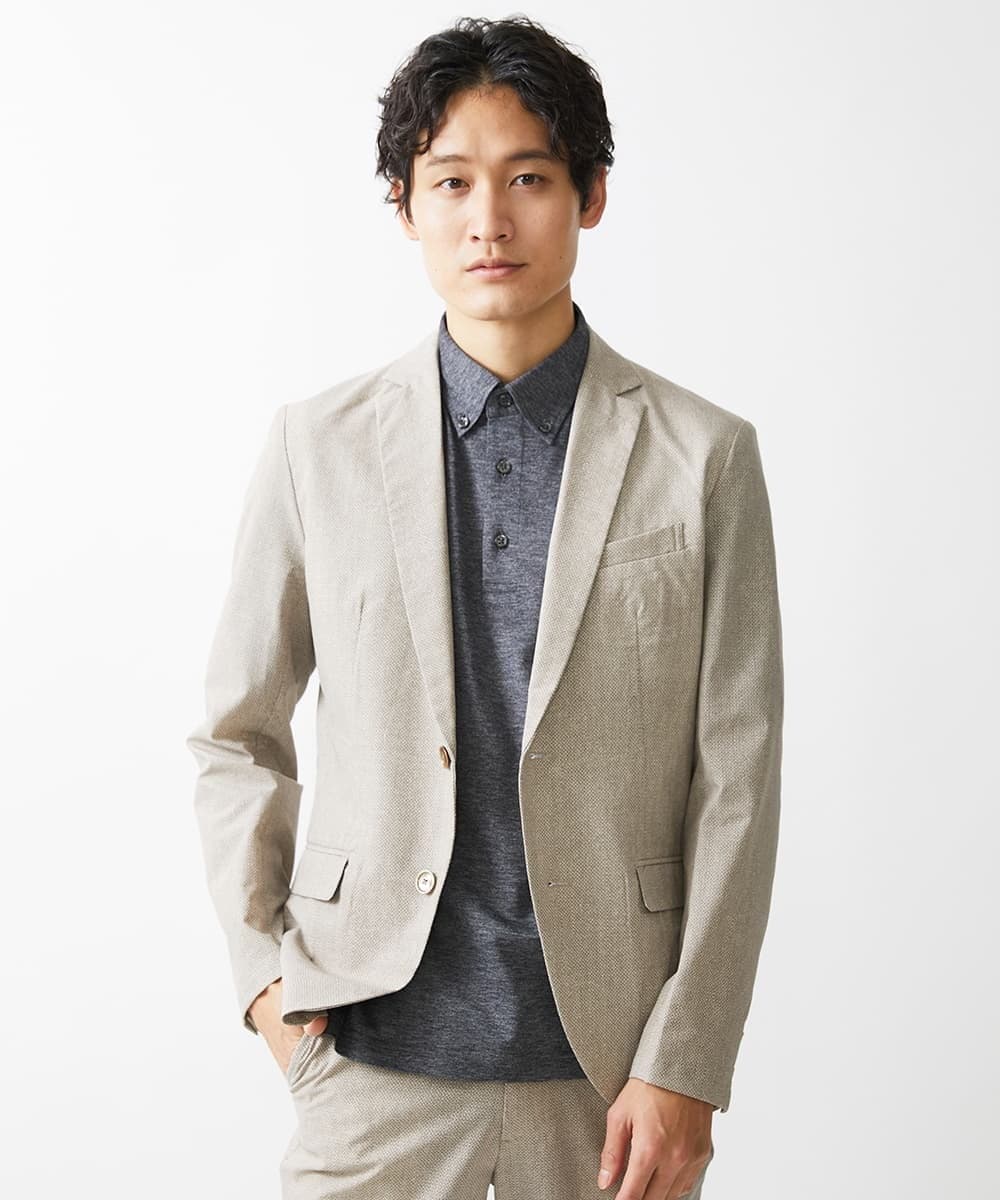 MKDGV65230 MK MICHEL KLEIN HOMME(MKミッシェルクランオム) 【残りわずか】クールドッツジャケット ベージュ