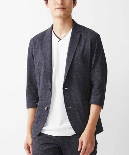 MKDHV68210 MK MICHEL KLEIN HOMME 【色・サイズ残りわずか】【洗える】テーラード７分袖ジャケット
