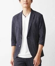 MKDHV68210 MK MICHEL KLEIN HOMME(MKミッシェルクランオム) 【色・サイズ残りわずか】【洗える】テーラード７分袖ジャケット ネイビー