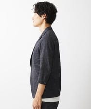 MKDHV68210 MK MICHEL KLEIN HOMME(MKミッシェルクランオム) 【色・サイズ残りわずか】【洗える】テーラード７分袖ジャケット ネイビー