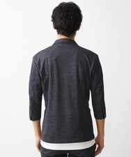 MKDHV68210 MK MICHEL KLEIN HOMME(MKミッシェルクランオム) 【色・サイズ残りわずか】【洗える】テーラード７分袖ジャケット ネイビー