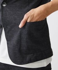 MKDHV68210 MK MICHEL KLEIN HOMME(MKミッシェルクランオム) 【色・サイズ残りわずか】【洗える】テーラード７分袖ジャケット ネイビー